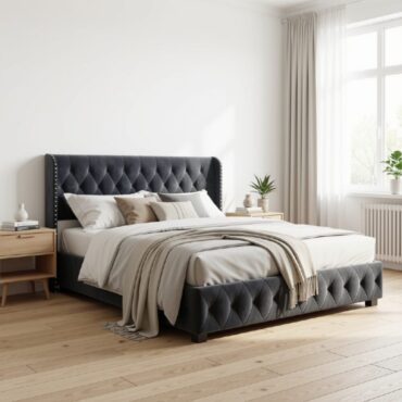 Odense Luxury Velvet Bed – 140 x 200 cm
